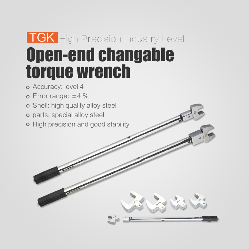Open-end changable torque wrench